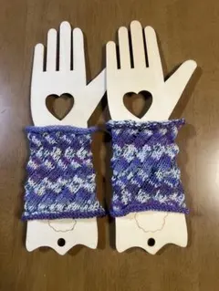 手編みリストウォーマー