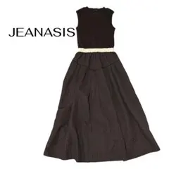 JEANASIS カットドッキングジャガードワンピース　フリーサイズ