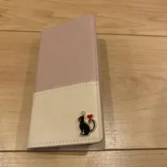 【最終値下げ】手帳型スマホケース 黒猫チャーム付き　iPhone SE 第一世代のサムネイル