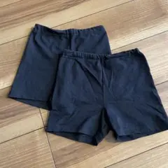 ユニクロ GIRLSオーバーパンツ 130㎝　ブラック　2枚組