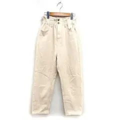 ハイウエストパンツ アイボリー　デニム