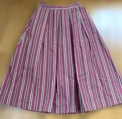 《美品》【LBC】ストライプ柄 フレアスカートのサムネイル