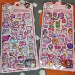 2枚まとめ売り　3D立体　ボンボンドロップシール　レリーフ