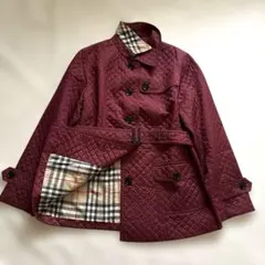 美品✨大きい·✨バーバリー メガチェック ジャケット キルティング ベルト