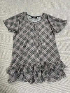 EASTBOY チェック柄 半袖チュニック