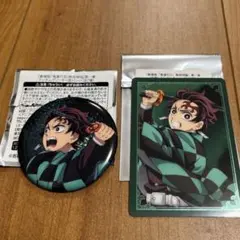 劇場版 鬼滅の刃 箔押しランダムカード ランダムグリッター缶バッジ 竈門炭治郎