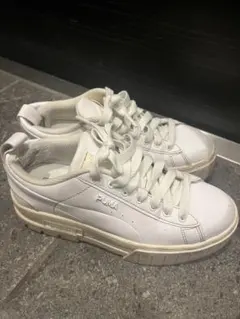 PUMA ホワイト スニーカー 厚底