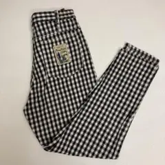 M-864 Tramp Edwin 白黒ギンガムチェック柄パンツ 80s 90s