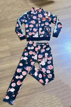花柄フルジップジャケットとパンツセット ジャージ