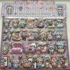 大人気⭐︎ラブブ　ぷくぷくシール　2枚セット