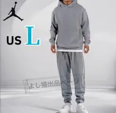 ナイキ　ジョーダン　上下セットアップ　スウェット　メンズ　US L グレー