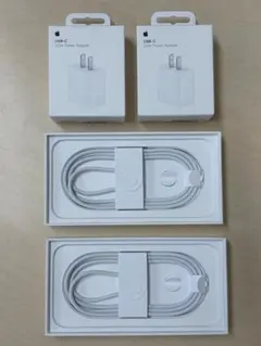 ◎新品未開封◎【Apple純正】20W 充電器＋USB-Cケーブルセットｘ2個
