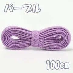 【パープル】100cm 靴紐 くつひも 平紐 シューレース