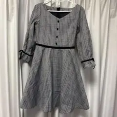 美品★ アンミール AnMILLE チェック柄ワンピース ミニワンピース
