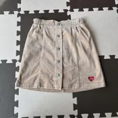 ジーユー　ガールズ　コーデュロイストレッチキュロットスカート　ベージュ140cm