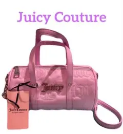 Juicy Couture ピンク ベロア(多分)バレルバッグ Juicy Couture ピンク ベロア(多分)バレルバッグ - メルカリ