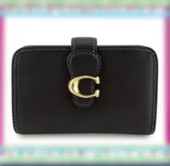 COACH コーチ タビーミディアム二つ折り財布 ブラックのサムネイル