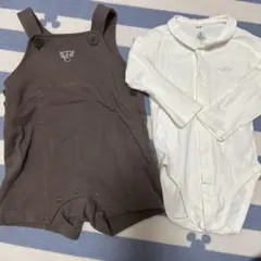 タルティーヌエショコラ　ロンパース プチバトー　長袖ショートオール