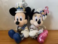 美品 東京ディズニーシー20周年 タイムトゥシャイン ミッキーミニーぬいぐるみ