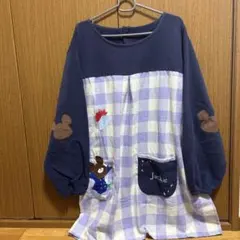 くまのがっこう 保育士 裏起毛スモック LL～L3 チャイルドブック