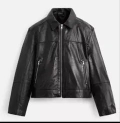 ZARA ザラ　レザー　ライダース ZARAザラ本革レザーバイカーライダースジャケットブルゾン (ZARA