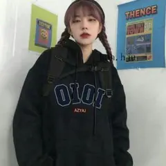 【大人気】IOIOパーカー　レディース　ユニセックス　韓国ファッション 長袖+