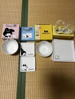 ハローキティ&リラックマ　 マイメロディー　ローソンノベルティ食器　4組セット