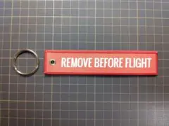 REMOVE BEFORE FLIGHT キーリング キーホルダー フライトタグ