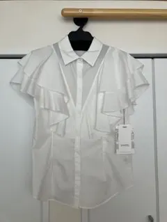 SNIDEL フリル付きホワイトシャツ