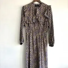 【新品】MAISON No.8 フリル襟ロングワンピースのサムネイル