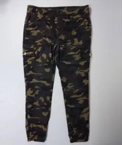 vip ビップ 迷彩 総柄 カーゴパンツ ミリタリー ゴムウエスト ストレッチ