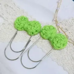 ペーパークリップ♡ saving バインダー貯金 ♡ プレゼント♡ライトグリーン