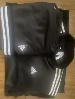 adidas ブラックジャージ 3本ライン