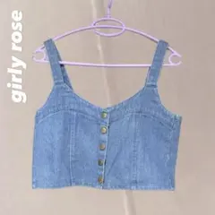 【girly rose ガーリーローズ デニム ビスチェ】のサムネイル