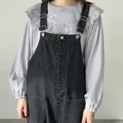 花柄 オーバーオール