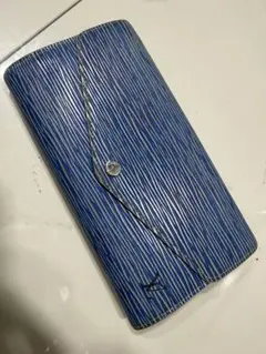 Louis Vuitton 青 ストライプ 長財布