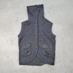 【美品】CECI OU CELA（セシオセラ）ウールシルク混ニットベスト M