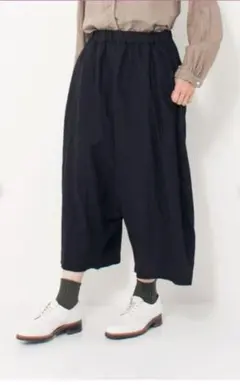 【美品】nest Robe　サルエルパンツブラック 中古・古着通販】nest Robe (ネストローブ) リネンサルエル