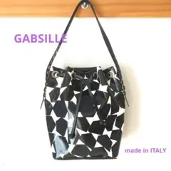 GABSILLE ワンハンドルショルダーバッグ　モノクロ　イタリア製