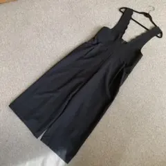 スカラップ サロペット オールインワン 黒のサムネイル