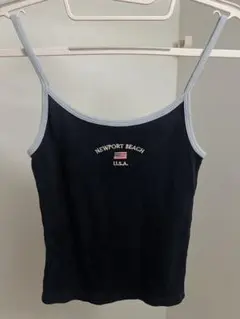 Brandy Melville ネイビータンクトップ アメリカ国旗のサムネイル