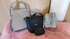 ショルダーバッグ&ミニポーチ小銭入れ4点セット