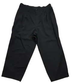 美品⭐️ヨウジヤマモトプールオム ウールギャバジン ワイドテーパードパンツ L ヨウジヤマモト プールオムYohji Yamamoto POUR HOMME ポケット