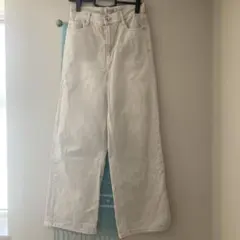 【美品❗️】⭐︎アルページュストーリー　ハイウエスト ワイドデニムパンツ ホワイトのサムネイル