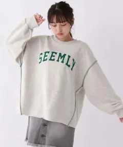 新品　レピピアルマリオ　カレッジワッペンルーズスウェット　L160