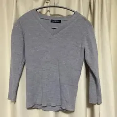 【ウール100%】【グリーンレーベルリラクシング】七分袖 ニットセーター