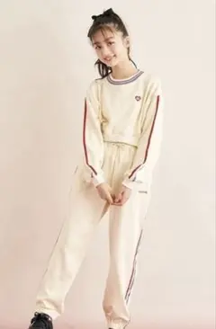 メゾピアノジュニア セットアップ スカート トップス ネイビー 160 