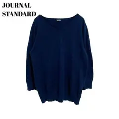 【JOURNAL STANDARD】ニット Vネック ネイビー セーター　薄手