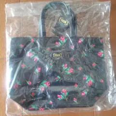 【新品未使用】フェイラー　FEILER 花柄トートバッグ　黒