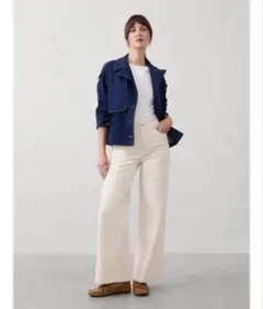 バナナリパブリック　ワイドレッグ ハイライズ コーデュロイジーンズ レディース